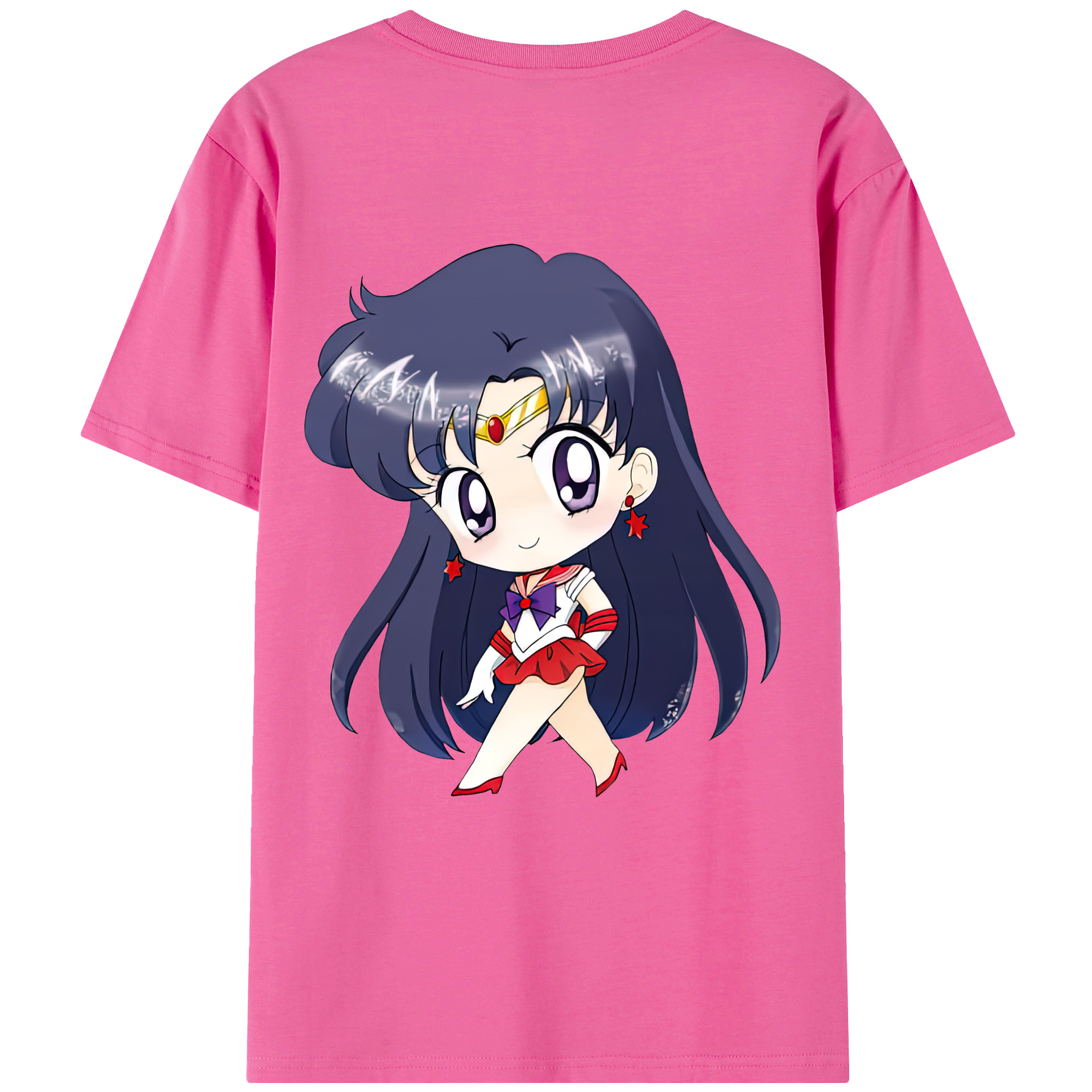 （画像用） 美少女戦士セーラームーン 火野レイ ひの レイ Sailor Moon Hino Rei （セーラーマーズ,Sailor Mars） レディース半袖Tシャツ(バックプリント)